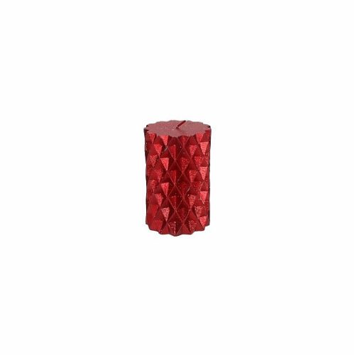 Candela cilindrica cm 10h glitter red - Tognana