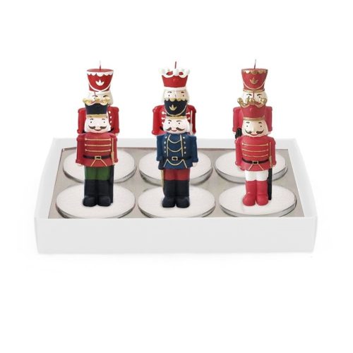 Tealight segnaposto schiaccianoci, 6 pz
